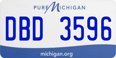 MI license plate DBD3596