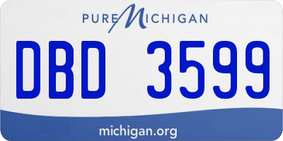 MI license plate DBD3599