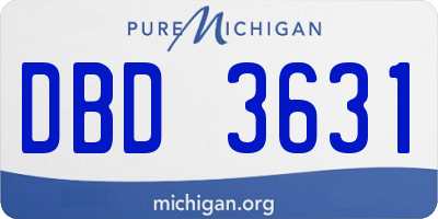MI license plate DBD3631