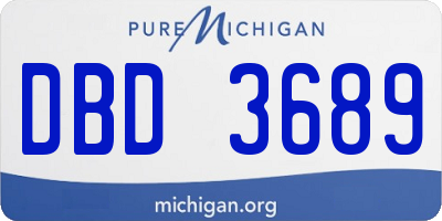 MI license plate DBD3689