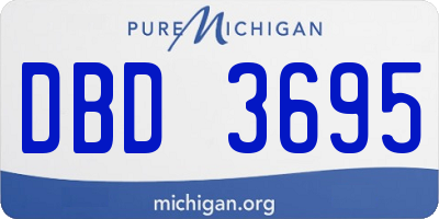 MI license plate DBD3695