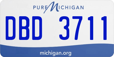 MI license plate DBD3711