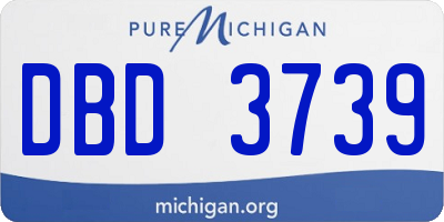 MI license plate DBD3739