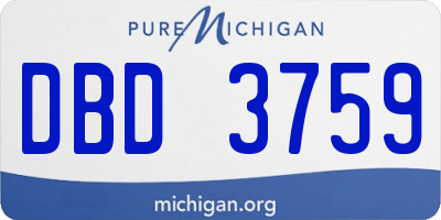 MI license plate DBD3759