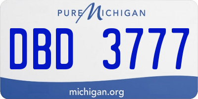 MI license plate DBD3777
