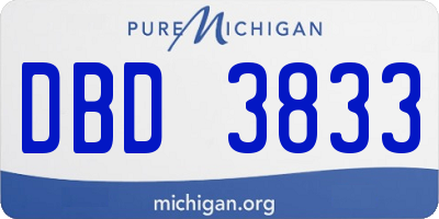 MI license plate DBD3833