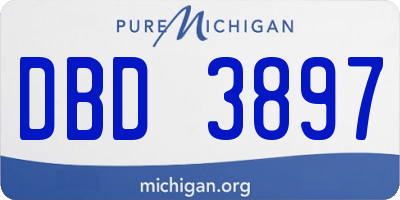 MI license plate DBD3897