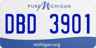 MI license plate DBD3901