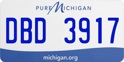 MI license plate DBD3917