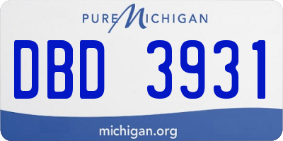 MI license plate DBD3931