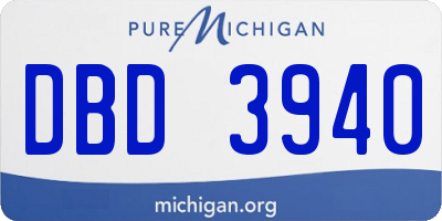 MI license plate DBD3940