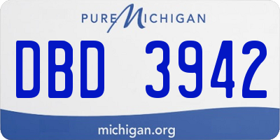 MI license plate DBD3942