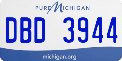 MI license plate DBD3944