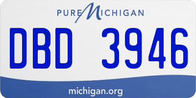 MI license plate DBD3946