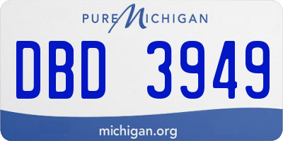 MI license plate DBD3949