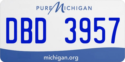 MI license plate DBD3957