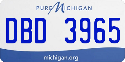 MI license plate DBD3965