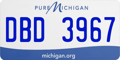 MI license plate DBD3967