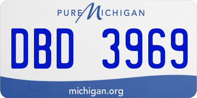 MI license plate DBD3969