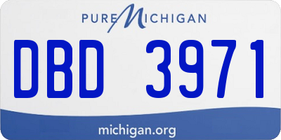 MI license plate DBD3971