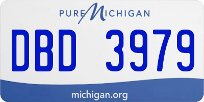 MI license plate DBD3979