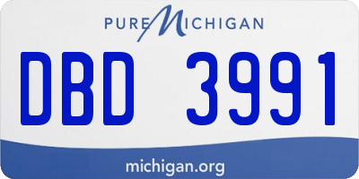 MI license plate DBD3991