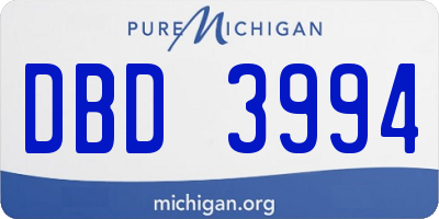 MI license plate DBD3994