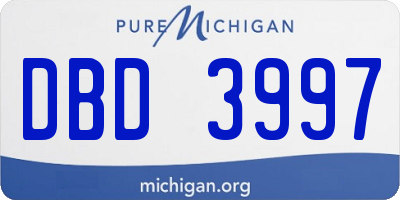 MI license plate DBD3997