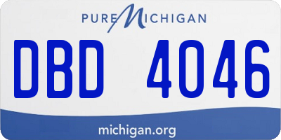 MI license plate DBD4046