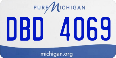 MI license plate DBD4069