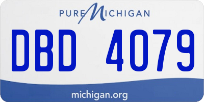 MI license plate DBD4079