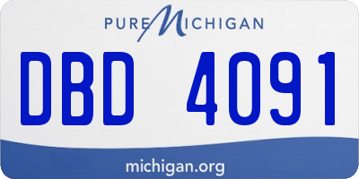 MI license plate DBD4091