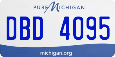 MI license plate DBD4095