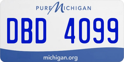 MI license plate DBD4099