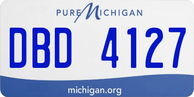 MI license plate DBD4127