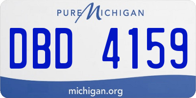 MI license plate DBD4159