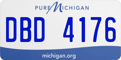 MI license plate DBD4176