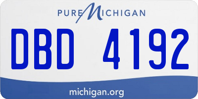 MI license plate DBD4192