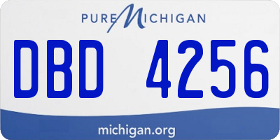 MI license plate DBD4256