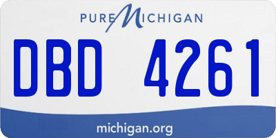 MI license plate DBD4261