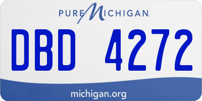 MI license plate DBD4272