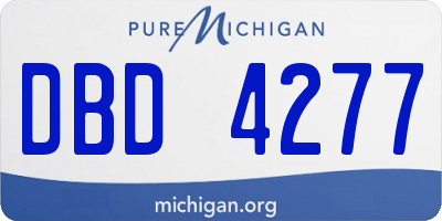MI license plate DBD4277