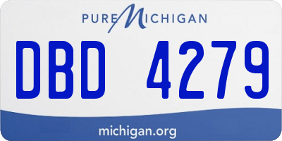 MI license plate DBD4279