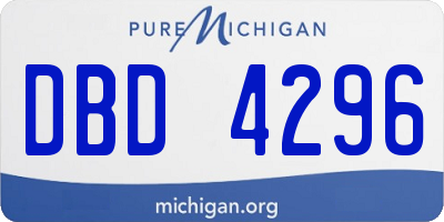 MI license plate DBD4296