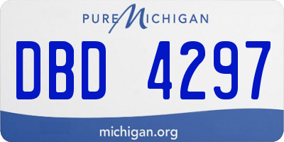 MI license plate DBD4297