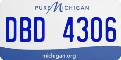 MI license plate DBD4306