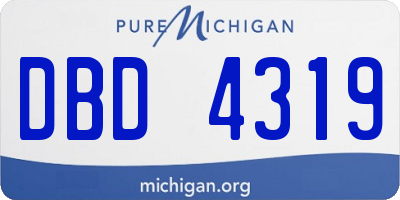 MI license plate DBD4319