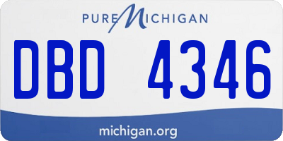 MI license plate DBD4346
