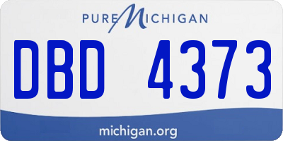 MI license plate DBD4373