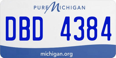 MI license plate DBD4384